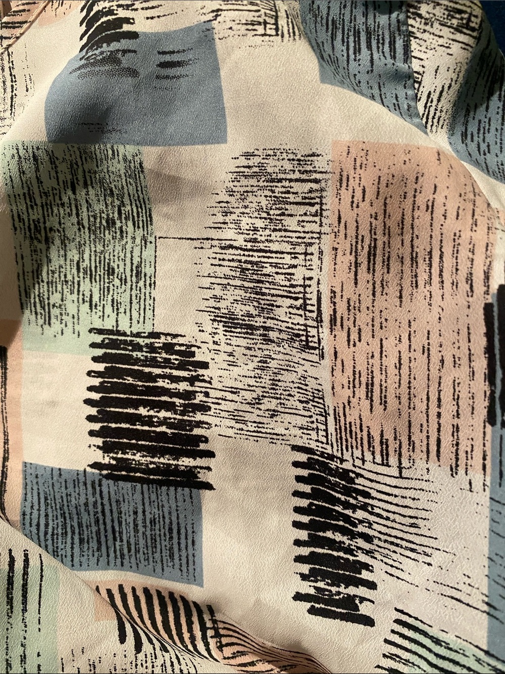 Charming Charlie Neutral Tank with Blue and Green Blocks - Picture 2 of 4